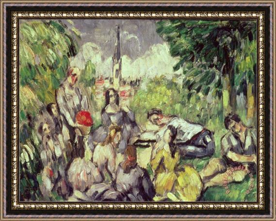 Paul Cezanne The Picnic Circa 1873 78 Framed Painting