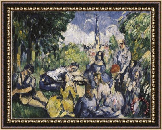 Paul Cezanne The Picnic Dejeuner Sur L Herbe Framed Print