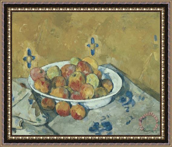 Paul Cezanne The Plate of Apples C 1897 Framed Painting