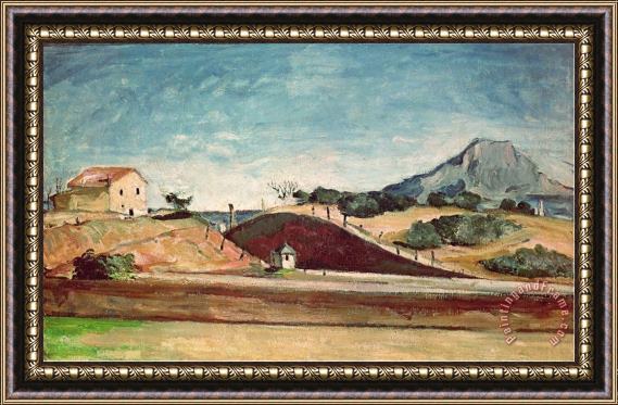 Paul Cezanne The Railway Cutting C 1870 Framed Painting