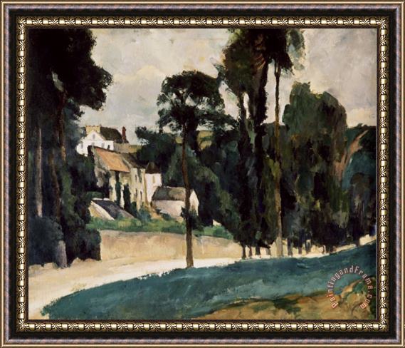 Paul Cezanne The Road at Pontoise Framed Painting