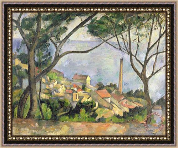 Paul Cezanne The Sea at l Estaque Framed Painting