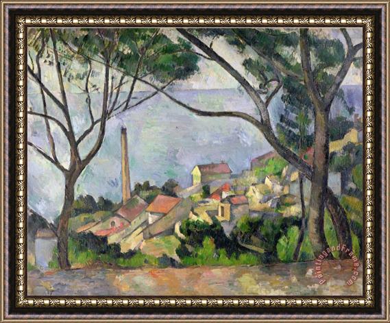 Paul Cezanne The Sea at L Estaque Framed Painting