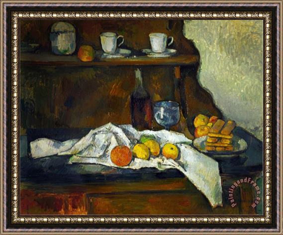 Paul Cezanne The Sideboard 1877 1879 Framed Painting