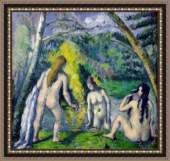 Paul Cezanne The Three Bathers Circa 1879 82 Framed Painting