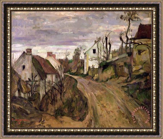 Paul Cezanne The Village Road Auvers C 1872 73 Framed Print