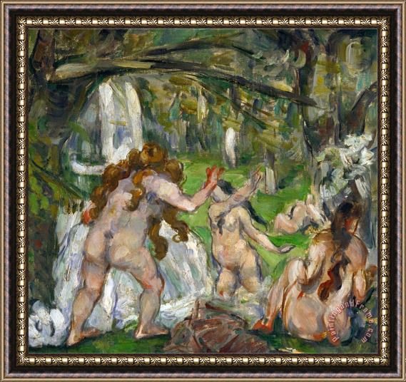 Paul Cezanne Three Bathers Circa 1875 Framed Print