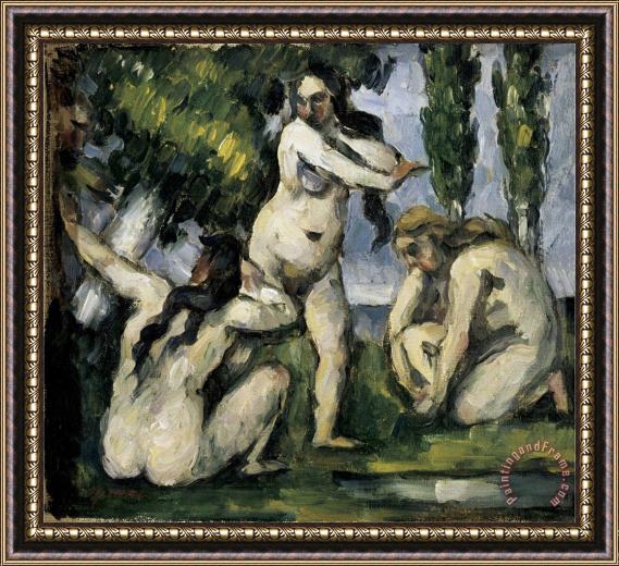 Paul Cezanne Three Bathers Trois Baigneuses Framed Painting