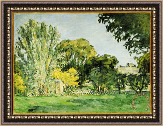 Paul Cezanne Trees at Jas De Bouffan Framed Painting