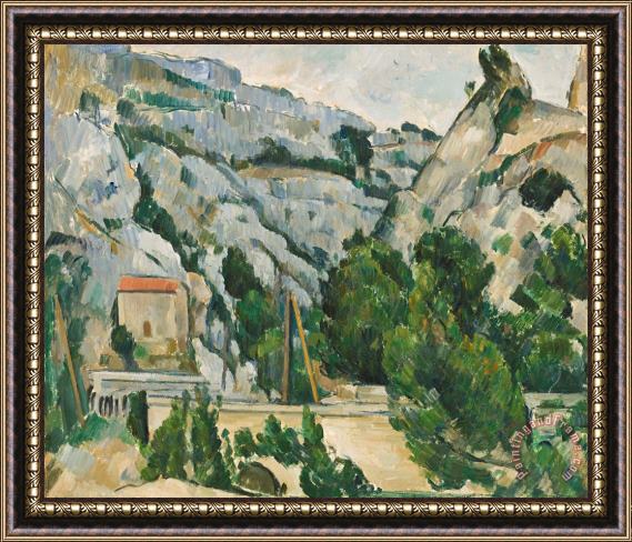 Paul Cezanne Viaduct at l'Estaque Framed Print