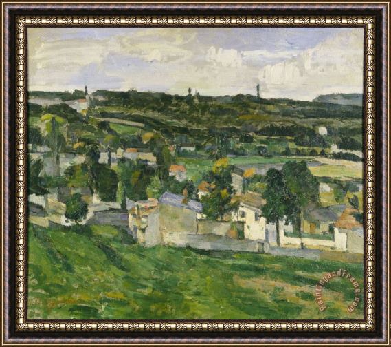 Paul Cezanne View of Auvers Sur Oise Framed Painting