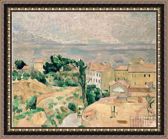 Paul Cezanne View of L Estaque Framed Print