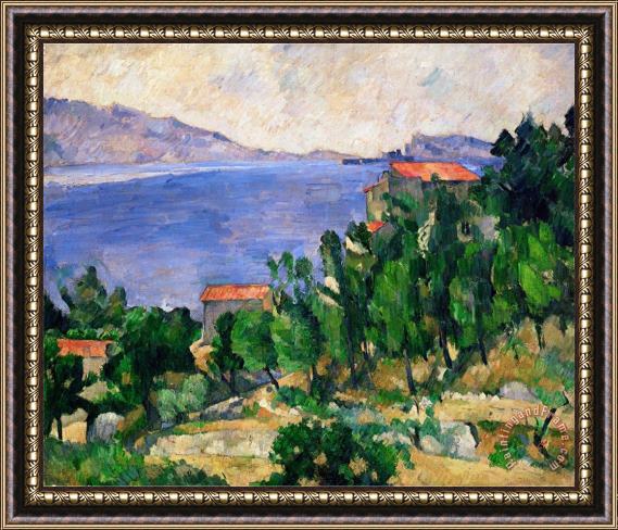 Paul Cezanne View of Mount Mareseilleveyre And The Isle of Maire Circa 1882 85 Framed Print