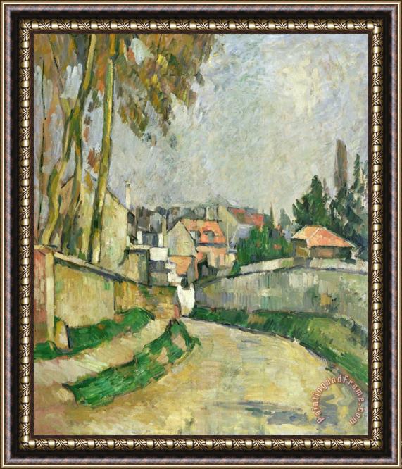 Paul Cezanne Village Road Framed Painting