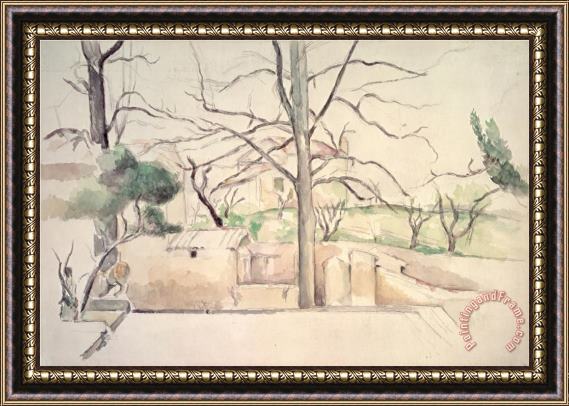 Paul Cezanne Winter Jas De Bouffan W C Framed Painting