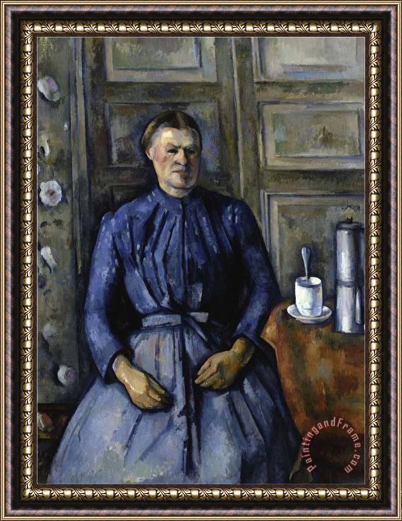 Paul Cezanne Woman with a Coffee Pot C 1890 95 Framed Print