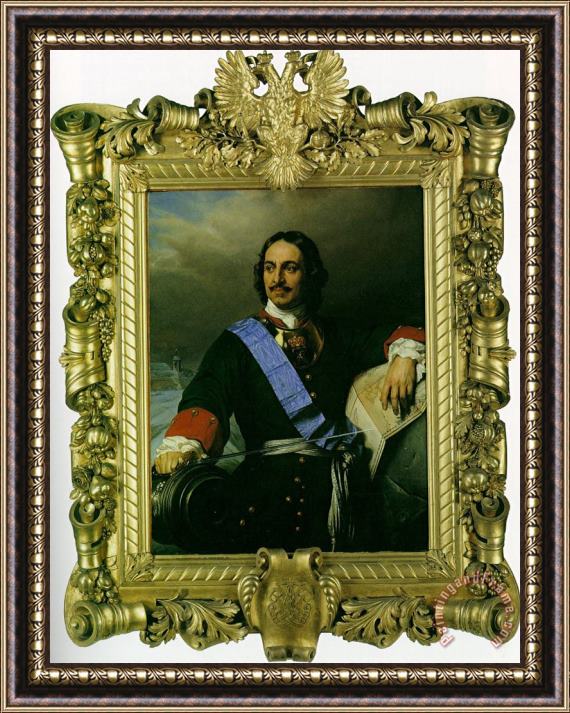 Paul Delaroche Peter The Great of Russia Framed Painting