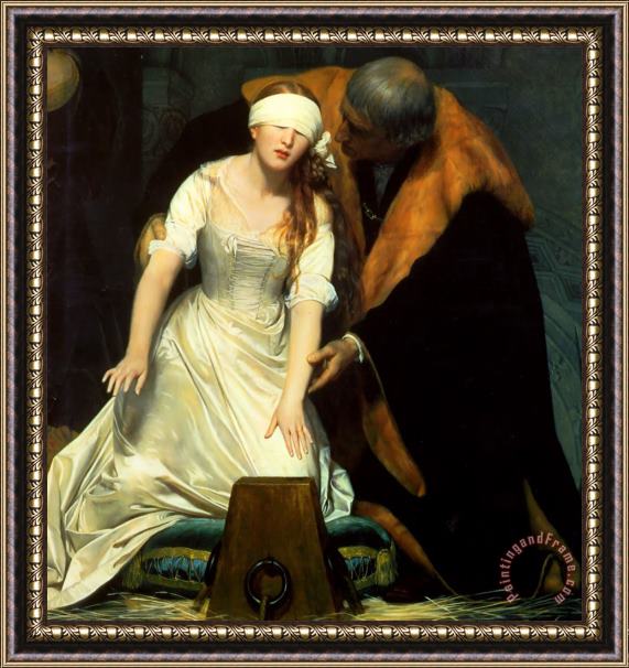 Paul Delaroche The Execution of Lady Jane Grey Detail Framed Painting