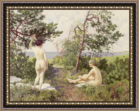 Paul Fischer The Bathers Framed Painting