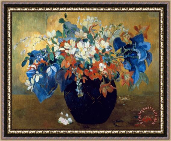 Paul Gauguin A Vase Of Flowers Framed Painting