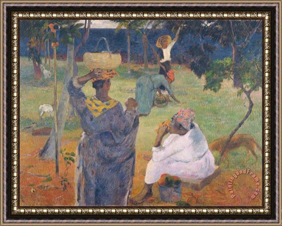 Paul Gauguin Among The Mangoes at Martinique Framed Print
