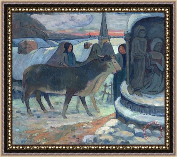 Paul Gauguin Christmas Night (the Blessing of The Oxen) Framed Print
