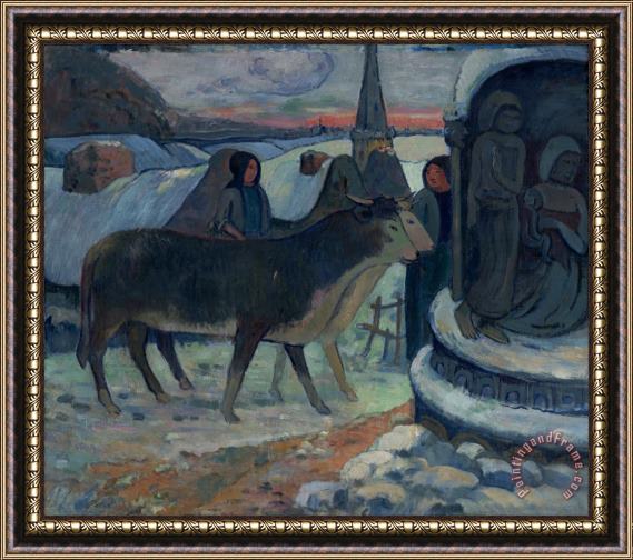 Paul Gauguin Christmas Night (the Blessing of The Oxen) Framed Print
