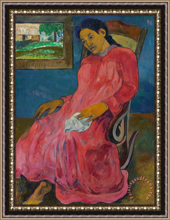 Paul Gauguin Faaturuma (melancholic) Framed Print