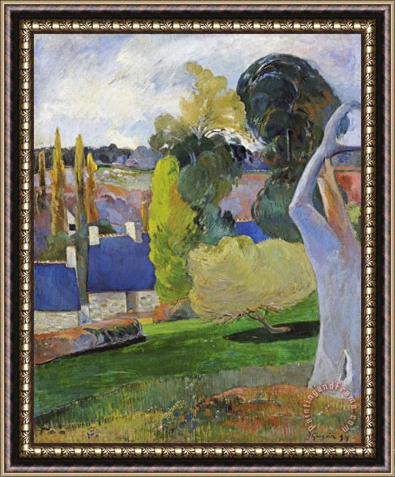 Paul Gauguin Farm in Brittany II Framed Painting