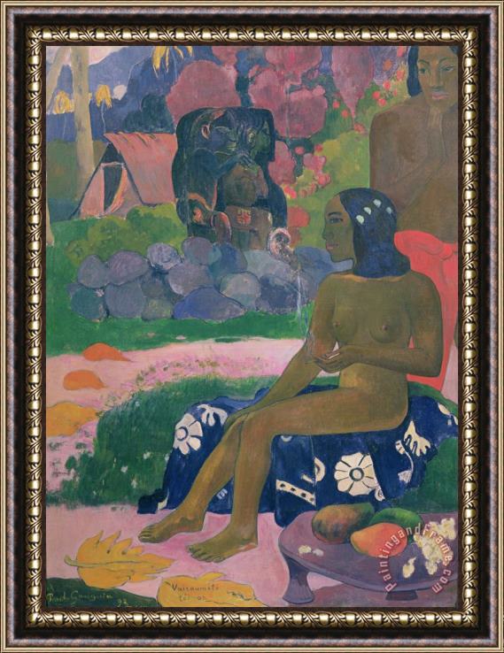 Paul Gauguin Her Name is Vairaumati Framed Print