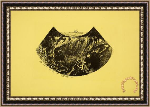 Paul Gauguin Les Drames De La Mer. Une Descente Dans Le Maelstrom Framed Painting