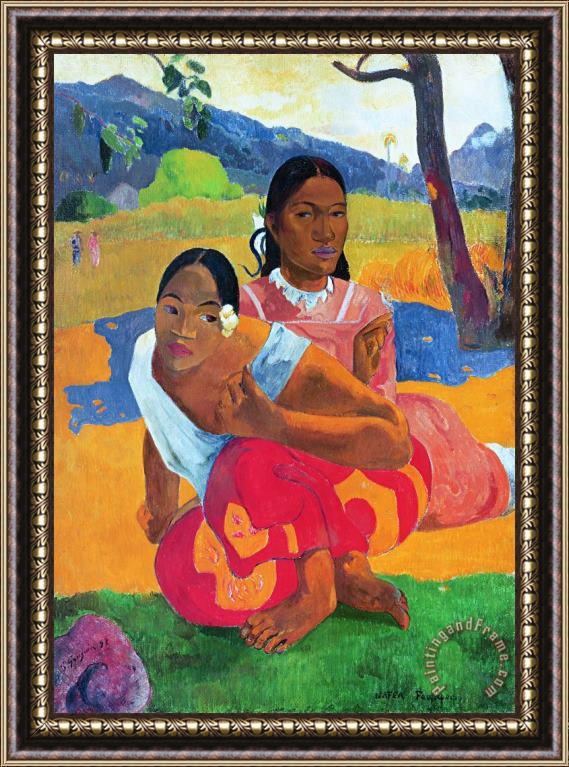 Paul Gauguin Nafea Faaipoipo (when Are You Getting Married?) Framed Print