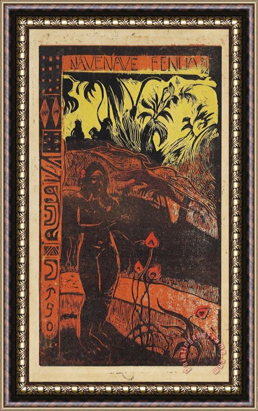 Paul Gauguin Nave Nave Fenua From The Noa Noa Series Framed Painting