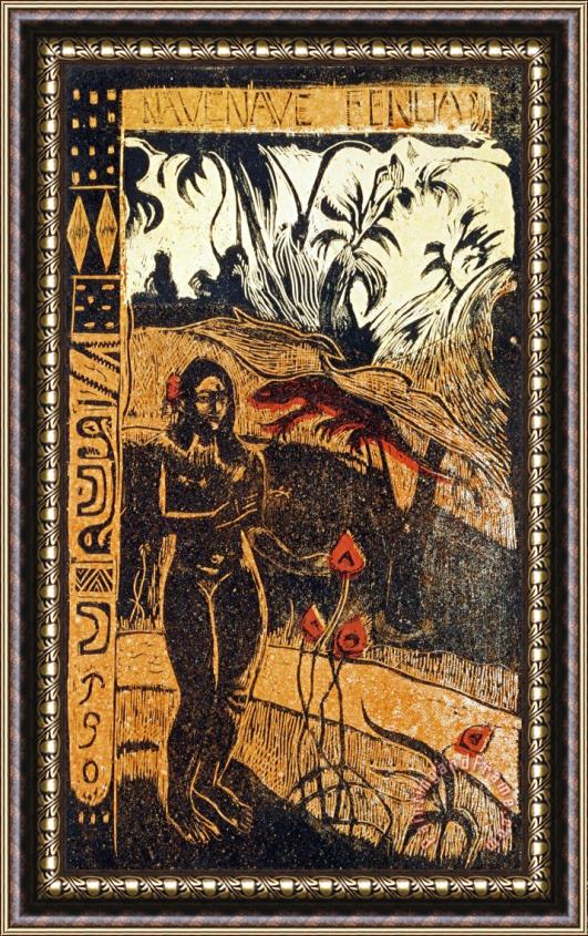 Paul Gauguin Nave Nave Fenua Framed Painting