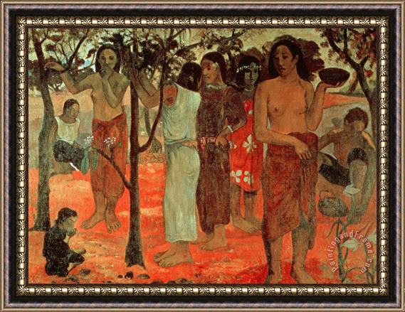 Paul Gauguin Nave Nave Mahana (delightful Days) Framed Print