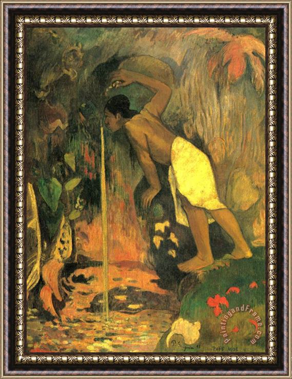 Paul Gauguin Pape Moe Framed Painting