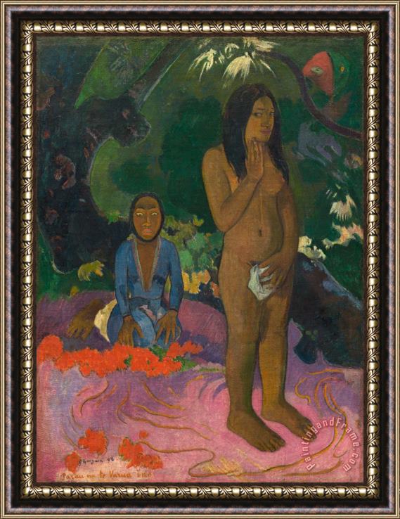 Paul Gauguin Parau Na Te Varua Ino Framed Painting