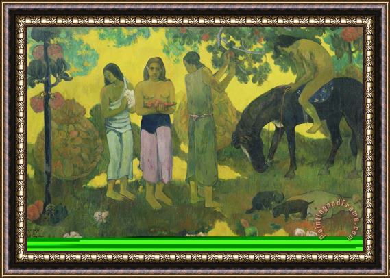 Paul Gauguin Rupe Rupe (fruit Gathering) Framed Painting