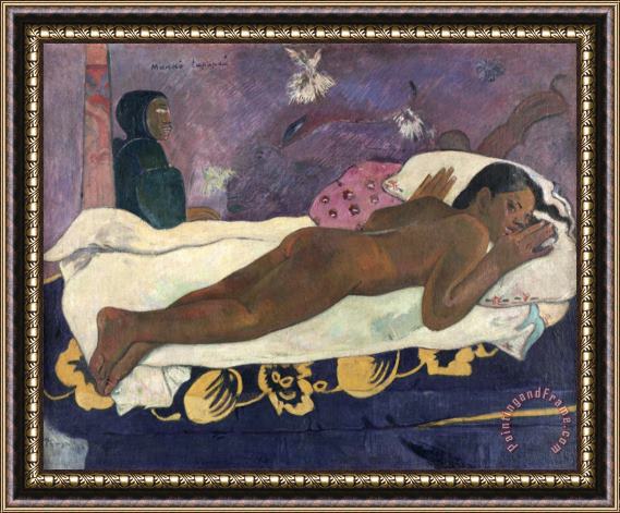 Paul Gauguin Spirit of The Dead Watching Framed Painting