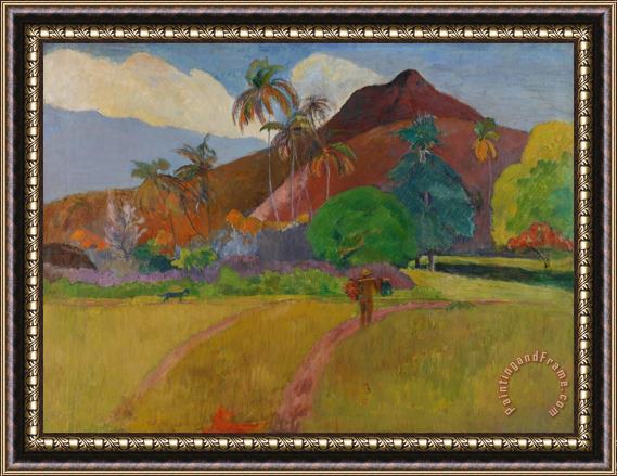 Paul Gauguin Tahitian Landscape Framed Painting