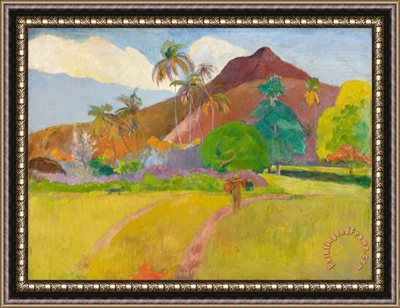 Paul Gauguin Tahitian Landscape Framed Painting