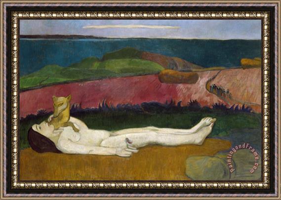 Paul Gauguin The Loss of Virginity, 1890 91 Framed Print