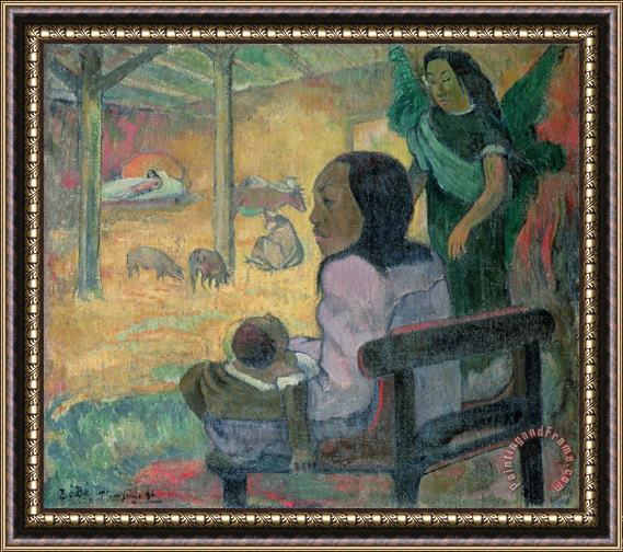 Paul Gauguin The Nativity Framed Painting