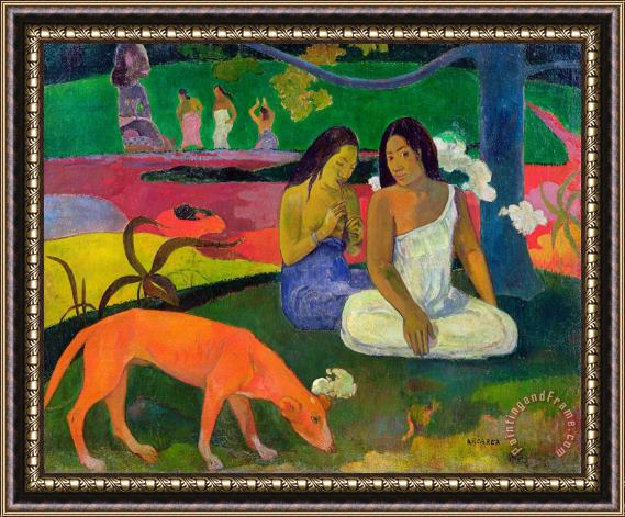 Paul Gauguin The Red Dog Framed Painting