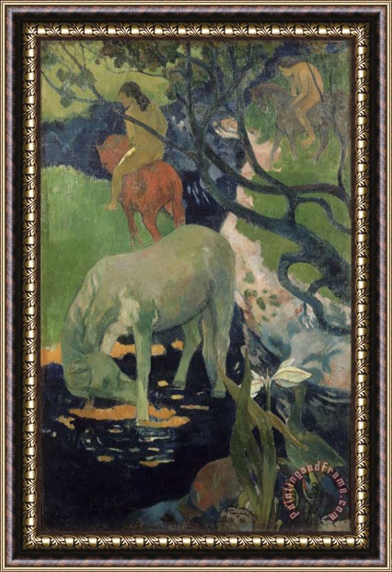Paul Gauguin The White Horse Framed Print