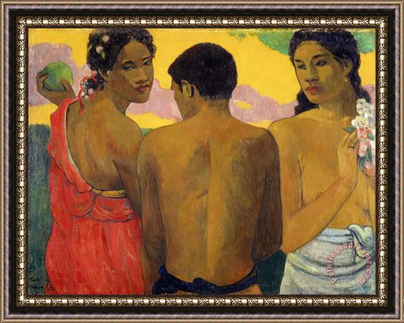 Paul Gauguin Three Tahitians Framed Print