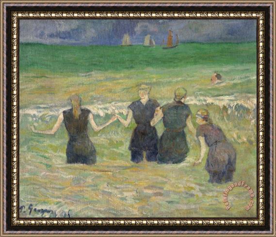 Paul Gauguin Women Bathing Framed Print