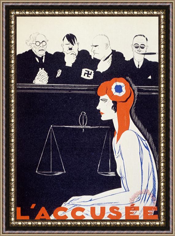 Paul Iribe The Accused Framed Painting