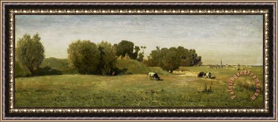 Paul Joseph Constantin Gabriel Landscape Near Abcoude Framed Painting
