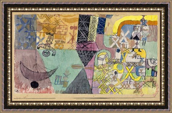 Paul Klee Asian Entertainers 1919 Framed Painting